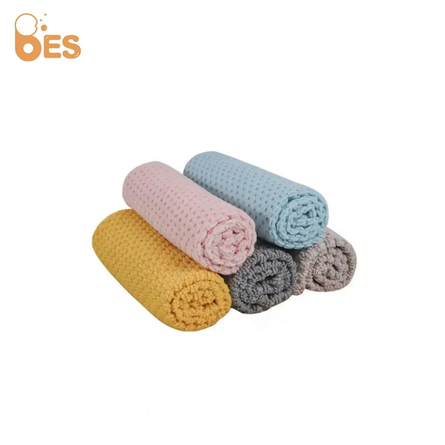 Green Textile Microfiber Cleaning Cloth, All-Purpose Microfiber Towels, Streak Free Cleaning Rags