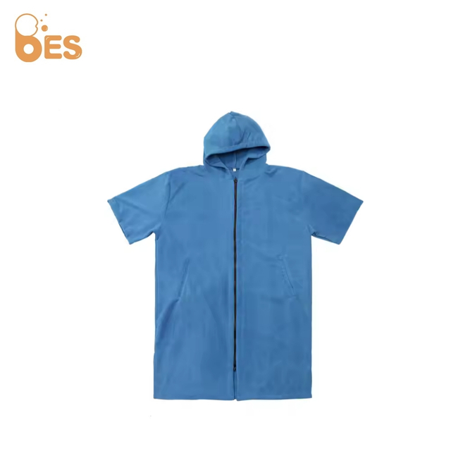 Custom Microfiber Adults Hooded Surf Poncho Hoodie Beach Towel Microfiber Fabric Plain