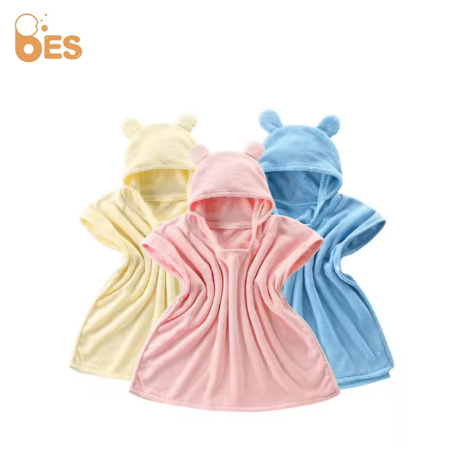 Microfiber Children's Hooded Bath Towel Baby Super Soft Absorbent Cloak Beach Cape Bathrobe Baby Bath Towel