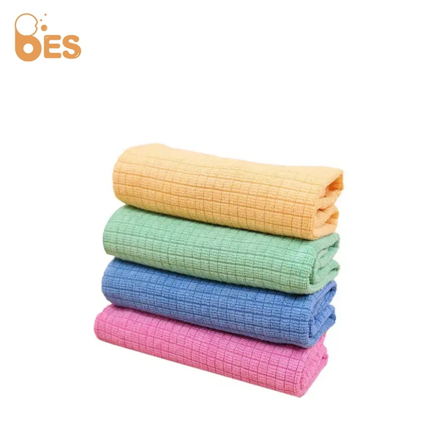 Custom Multipurpose Anti-Greasy Dish Cloth Fiber Washing Bowl Towel Kitchen Cleaning Cloth Wiping Rags Dishcloth