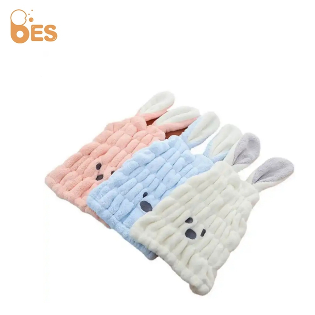 High Quality Super Absorbent Kids Turban Hair Towels with Customized Colors for Gifts