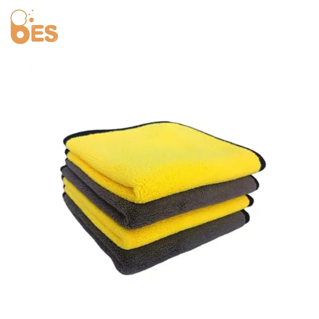 Custom Logo Coral Fleece Thicken Quick Dry Towel Absorbent Microfiber Car Drying Towel Car Wash Towel