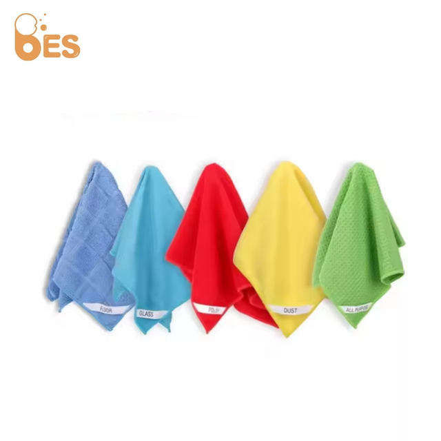 Colourful Super Absorbent Microfiber Silk Wiping Wiper Gauze Kitchen Cleaning Terry Cloth Rag for Car And Home Cleaning