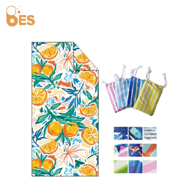 Quick Dry Sand Free Heat Transfer Print Microfiber Suede Swimming Pool Summer Towel Wholesale Sublimation Microfiber Beach Towel
