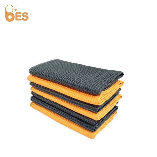 Microfiber Cleaning Towel Waffle Weave Kitchen Cleaning Cloth And Automobile Car Wash Cleaning Cloth