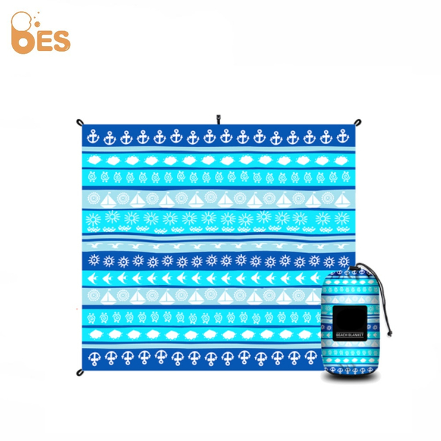 Custom Logo Outdoor Sand Free Foldable Waterproof Camping Portable Beach Mat