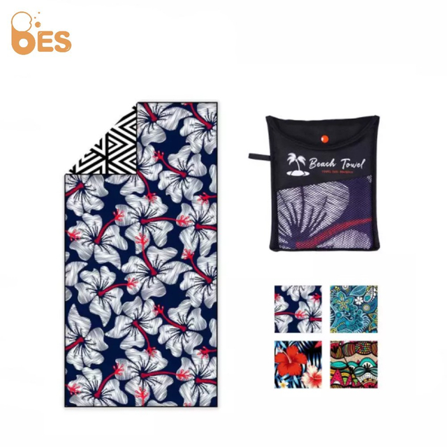 Printed Microfiber Quick Dry Sand Free Beach Towel 