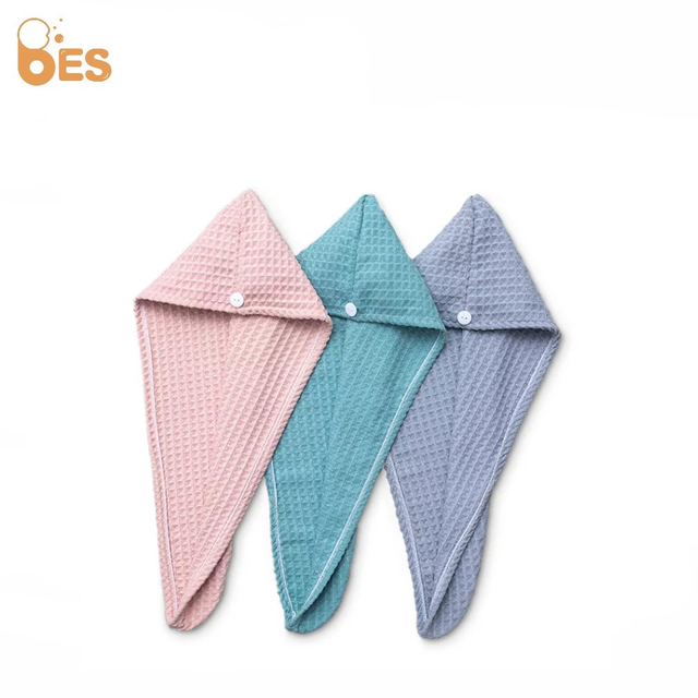 Hair Towel Wrap Turban Microfiber Shower Cap