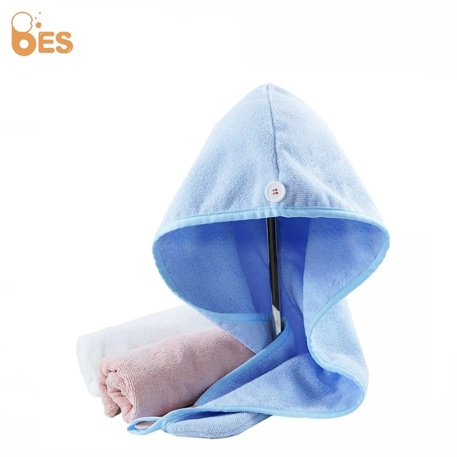Towel Dry Microfiber Double Layer Shower Hair Drying Cap Towel