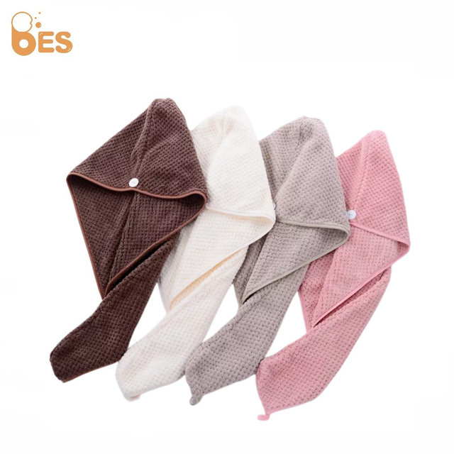 Waffle Hair Wrap Towel Microfiber Water Absorbency